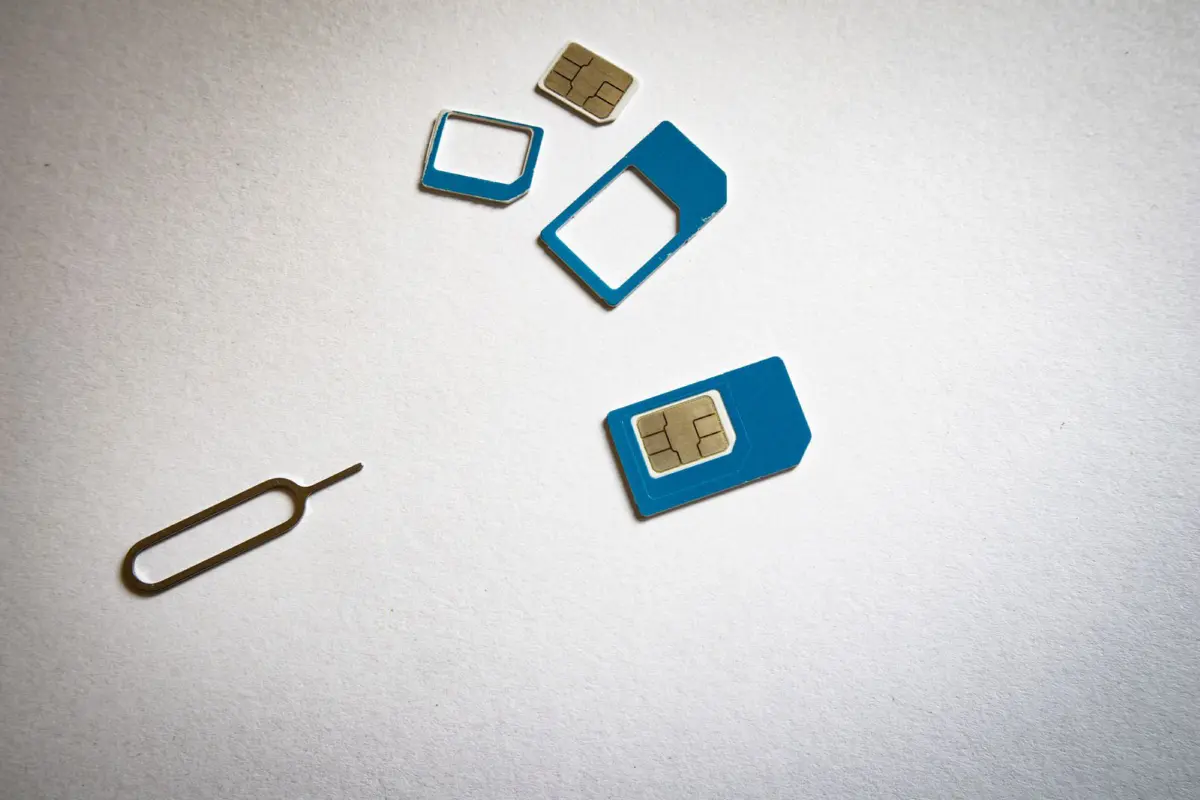 SIM cards with an ejector tool